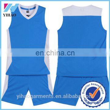 Dongguan Yihao Custom 100% Polyester Bodybuilding Clothing Sublimation Basketball Uniform Basketball Jersey Plus Size 2015