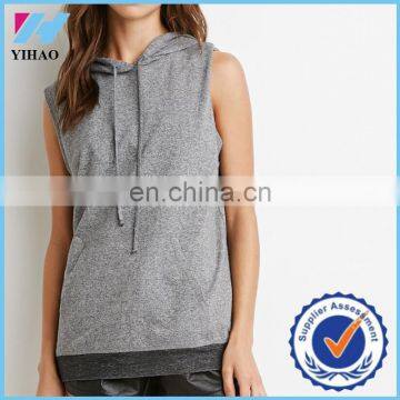 Yihao latest blank sleeveless custom pullovers bulk hoodies wholesale plain hoodies