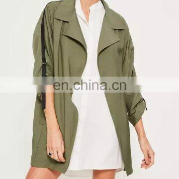 Latest Fashion Army Green Parka Overcoats Woman Parka photo-3