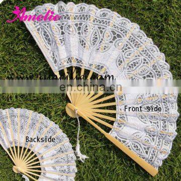 Silver strings wedding lace fan