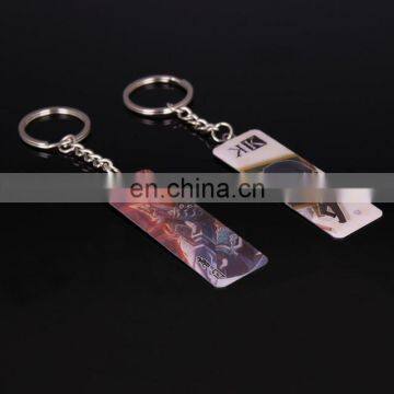 offset printing stainless steel keychain custom cartoon keychain