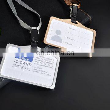 Cheap Price Aluminum Alloy Employee Name Badge ID Card Holder