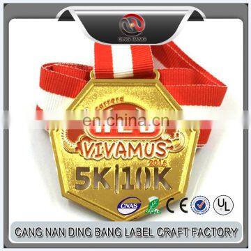 Souvenir Gift Custom Marathon Running Gold Sport Award Metal Medal