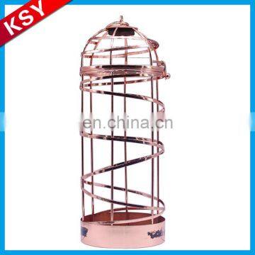 Good Reputation Factory Price Romantic Display Fashion Metal Single Wire Wine Bottles Rack