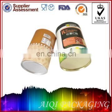 Oval paper tube for food package