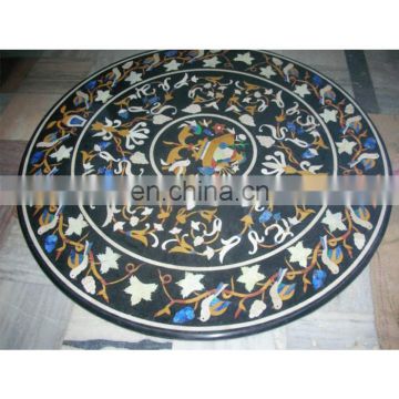 Marble Inlay Working Table Top , Stone Inlaid Table Top