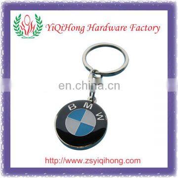 Hard enamel popular round car brand keychain