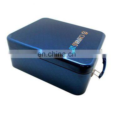 Wholesale large size tinplate cosmetic tin box with handle