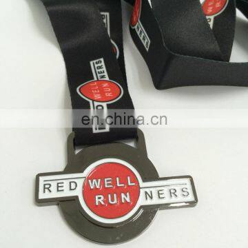 Black Nickel Plating Medal With Custom Wording Logo and Custom Medal Ribbon for Sport Events photo-2