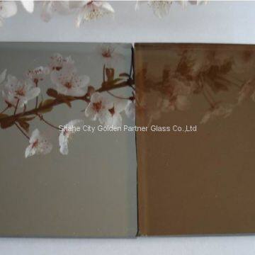 4mm 5mm 6mm Dark Brown Coated Glass / Golden Bronze Reflective Glass photo-2