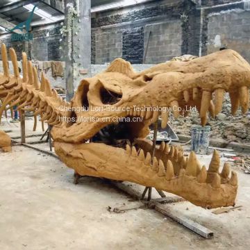 LORISO3023 Museum Excibits Artificial Animated Dinosaur Skull Model