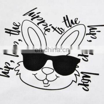 Футболки для мальчиков и девочек с изображением кролика на тему Пасхи 2019 года, хлопчатобумажные футболки photo-6