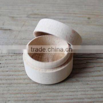 Custom logo and color unfinished small cheap wooden round box accept OEM