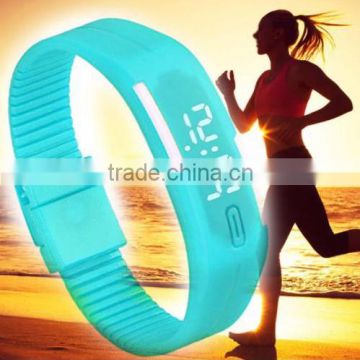 Womens Date Rubber LED Waterproof Bracelet Watch Digital Sport Wrist Watch