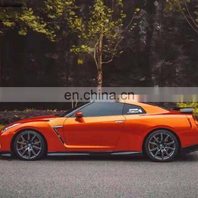 Upgrade To 17+ GT-R Car Bumper Side Skirts Engine Hood Front Rear Lights Body Kit For Niss Gtr R35 2008+