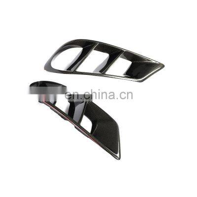 Carbon Fiber Front Bumper Air Vent Cover Trim Fog Lamp Mesh Grill Frame For Mercedes Benz CLS W218 Sport 2014-2017 photo-5