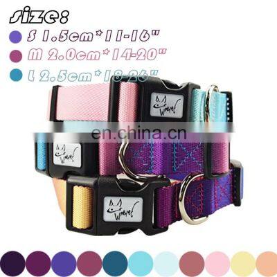 Polyester Dog Collar Accept Custom Pattern Heat Transfer Pet Collar Adjustable photo-4
