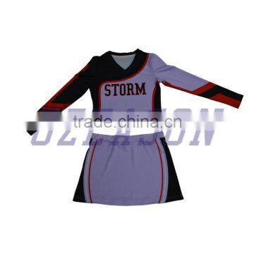 Wholesale Customized Girls Crop Tops Sublimation Cheerleading Uniforms photo-2