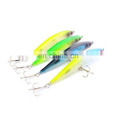 10cm/8.2g 4 colors Artificial hard bait Carbon Treble Shape Hook minnow fishing lure