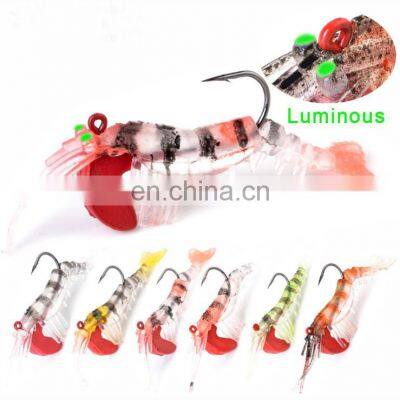 7cm 10cm Jig Head Worm Hook Glow Shrimps Fish Lures Saltwater Fishing Lure Lead Head Soft Plastic Lure photo-3