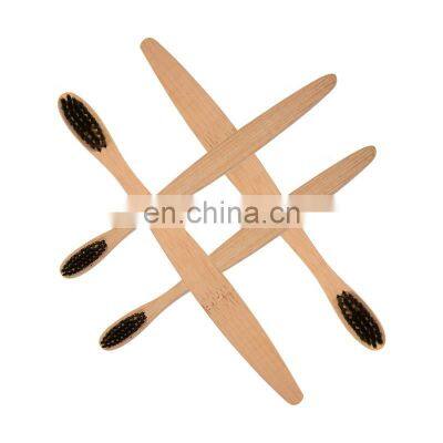 Wholesale Eco Friendly OME Logo Toothbrush Charcoal Bamboo plant based bristle for Travel