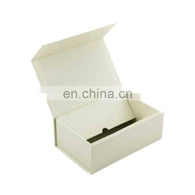 Custom ivory color A5 size double flat style folding magnetic gift box