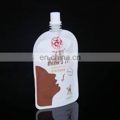 hotsale Waterproof liquid alcohol sanitizer spout plastic sachets detergent refill pouch with spout