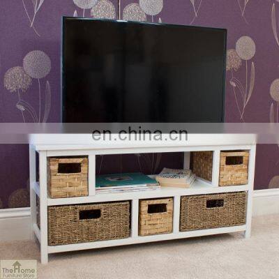 Seagrass Basket Cheap Living Room Wooden TV Cabinet Designs