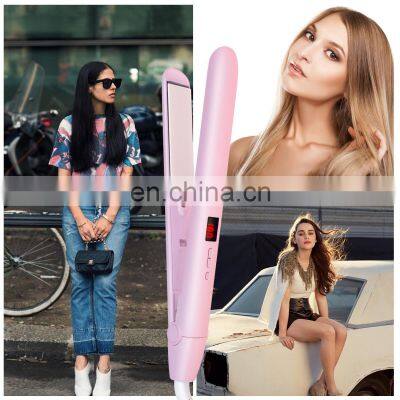 Satisfaction Guaranteed Custom Logo 2 in 1 Electric Pink Ceramic Best Hair Straightener photo-3