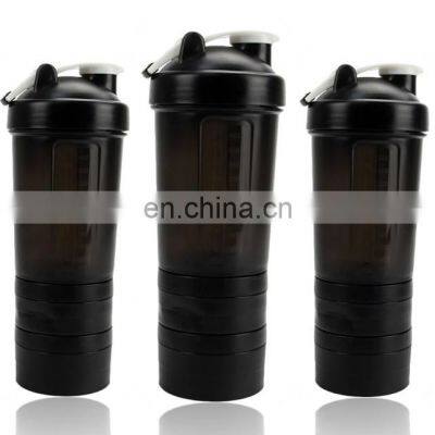 2020 BPA Free Plastic Protein Shaker Bottle With Storage photo-3