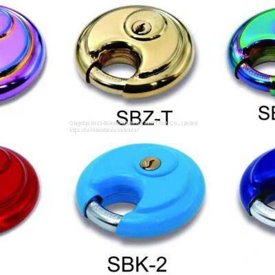 Colorful Keyed Disc and Discus Padlock With Strong Chrome Plated Shackle photo-5
