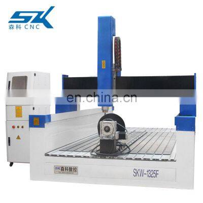 Cnc Router With Swing Head Rotating Spindle Stone 4 Axis Cnc Router 1325 Spindle Swing 180 Degree 3D Wood Carving photo-5