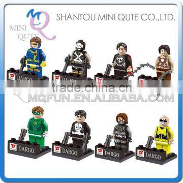 Mini Qute DARGO 8pc/set plastic Marvel Avenger Green Lanter super hero building blocks action figures educational toy NO.844A-H