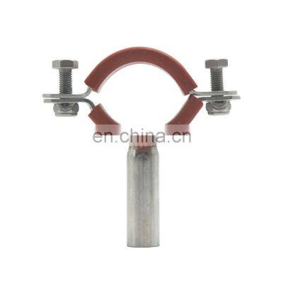 Stainless Steel Sanitary 6inch Pipe Holder Rubber Tube Pipe Hanger