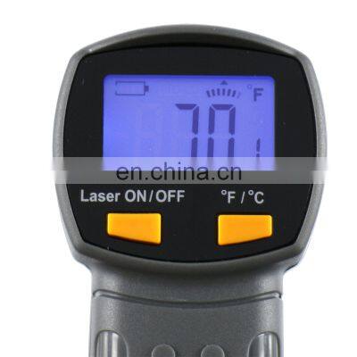 Allosun EM520A Non-Contact Laser Digital LCD IR Infrared Digital C/F Selection Surface Temperature Tester for Industry