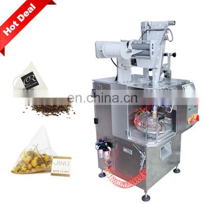 Flower tea / herbal tea bag making machine for pyramid tea bag / nylon triangle tea bag packing machine