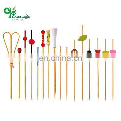 Yada Customized High Quality Decorative Disposable Bamboo Cocktail Picks Food Grade Fruit Picks