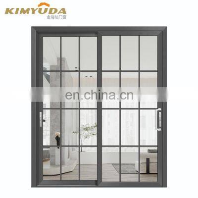 Contemporary Contracted Narrow Bezel Kitchen Door Glass Box Thin Border Tempered Glass Sliding Door