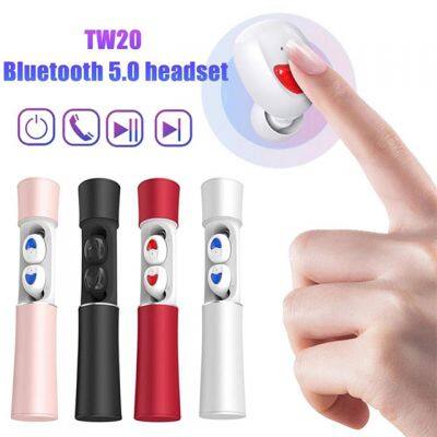 New Tw20 Bluetoth Headset 5.0 Wireless Sports Earplug TWS Stereo Factory Direct Sales photo-2