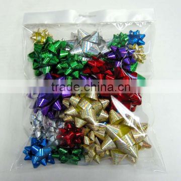 Wholesale High Quality Kids Curly Hair Bows/Colorful Glitter Star Bow