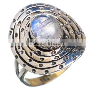 RAINBOW MOON STONE 925 STERLING SILVER RING ,925 STERLING SILVER JEWELRY WHOLE SALE,JEWELRY EXPORTER