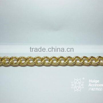 Hot sale aluminum gold curb chain wholesale accessories