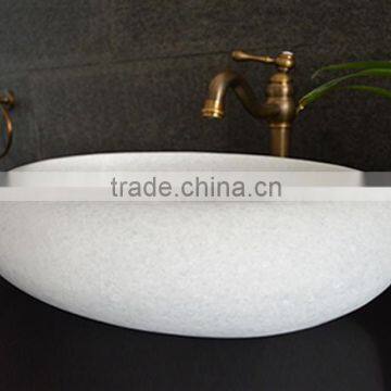 Best Quality Indoor Natural Crystal White Stone Bathroom Sink photo-4