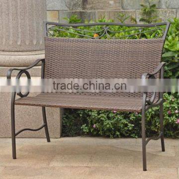 High quality best selling Chocolate wicker PE chair with iron frame from Vietnam