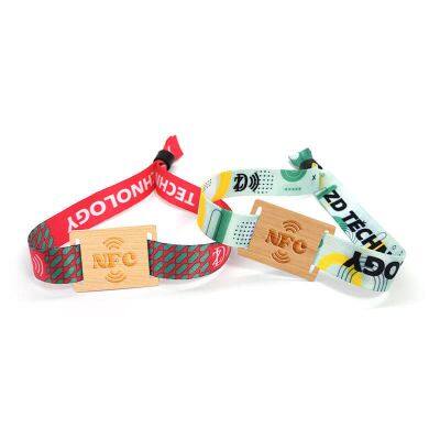 Custom Logo Nfc Security Wristband Bamboo Smart Rfid Chip Wristband photo-5