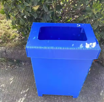 Customizable Correx Folding Trash Bin – Corrugated Plastic Recycling Box photo-3