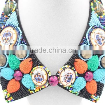 Newest giant crystal necklace collar necklace colorful statement necklace