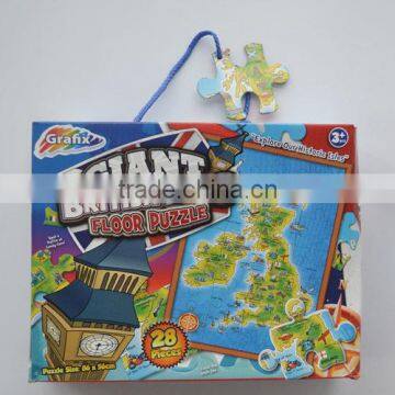 HOT Selling!!28 pieces Giant British Isles jigsaw puzzle ,floor puzzle