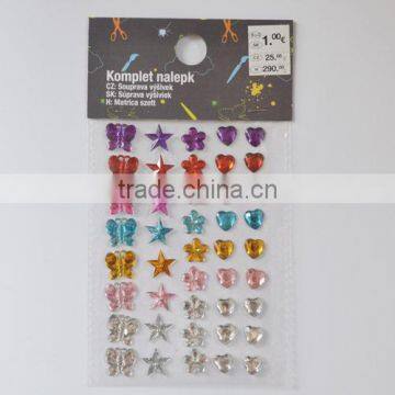 Stick On Self Adhesive Clear Gems Star Acrylic Sticker Crystal Sticker photo-3