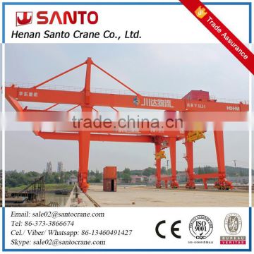 CE/ISO Standard Steel Structure 45Ton Double Girder Rubber Tyre Container Gantry Crane